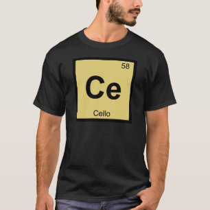 Camiseta Ce - Música de Violoncelo Símbolo da Tabela Periód