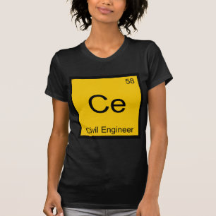 Camiseta Ce - Símbolo de Elemento de Química de Engenheir