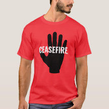 Ceasefire vermelho branco preto negrito texto pers