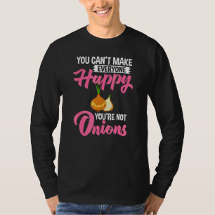 Camiseta Cebola de cebola de cebola vermelha picada Plantas