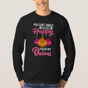 Camiseta Cebola de cebola de cebola vermelha picada Plantas