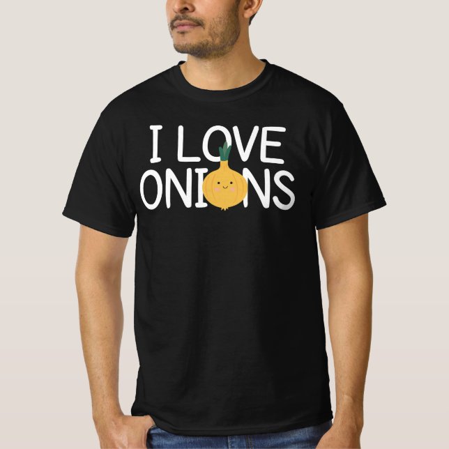 Camiseta Cebolas Vegetais Comida Cozinhar Vegetal (Frente)