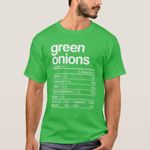 Camiseta Cebolas verdes Fato de nutrição Engraçado Açã