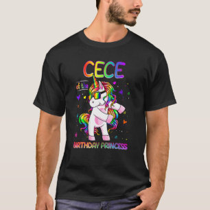 Camiseta Cece Do Aniversário Princesa Garota Flossing Unico