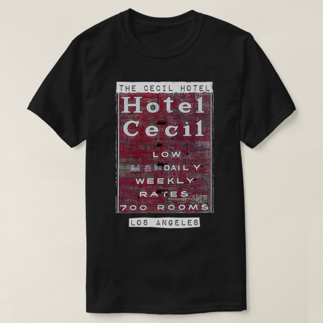 Camiseta Cecil Hotel Los Angeles Hotel Cecil Premium (Frente do Design)