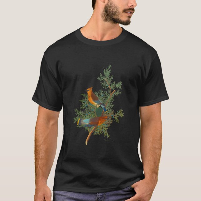 Camiseta Cedar Bird, do Birds of America, engraçado (Frente)