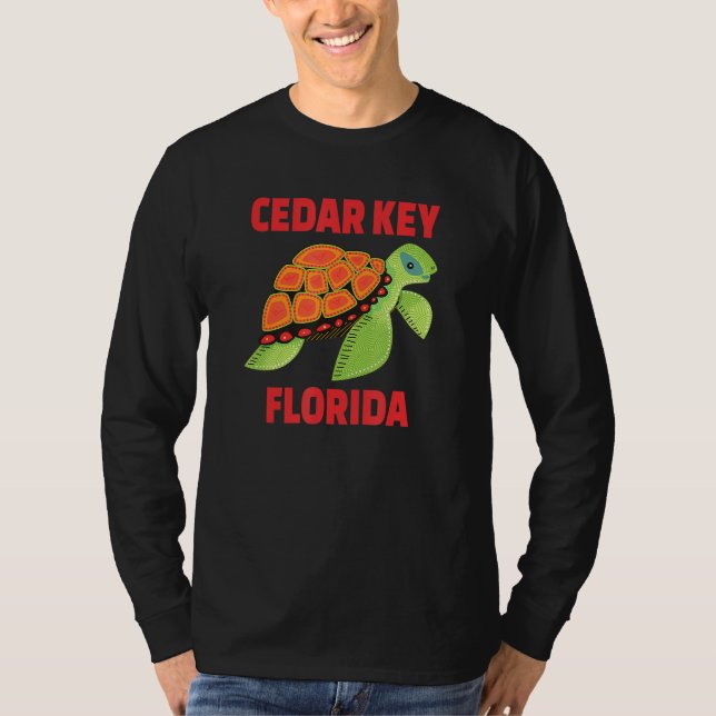 Camiseta Cedar Key Florida Sea Turtle (Frente)