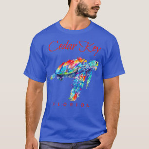 Camiseta Cedar Key Florida Watercolor Sea Turtle