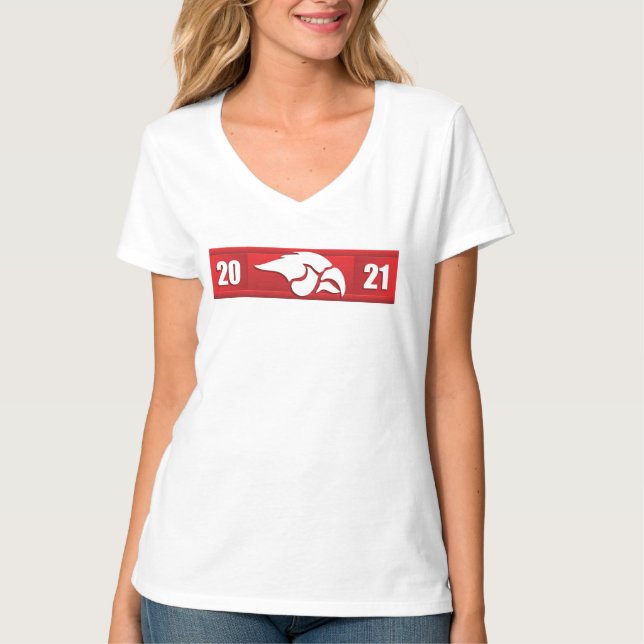 Camiseta Cedar Primavera Red Hawks #2 (Frente)