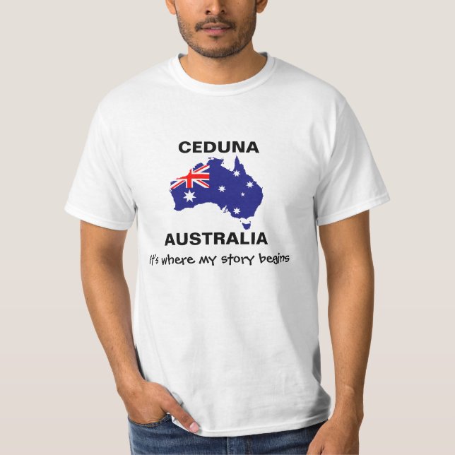 Camiseta CEDUNA Austrália é onde minha história começa (Frente)
