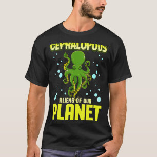 Camiseta Cefalópodes Alienígenas Do Nosso Planeta  Pesca Oc