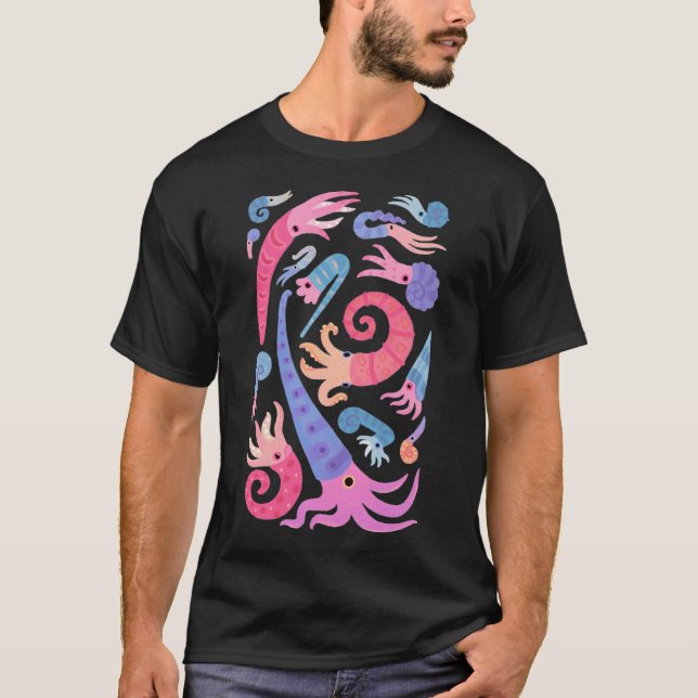 Camiseta Cefalópodes antigos (Frente)