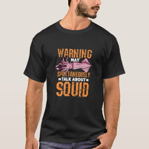 Camiseta Cefalópodes Marinhos Lulas Criaturas Marítimas Sq