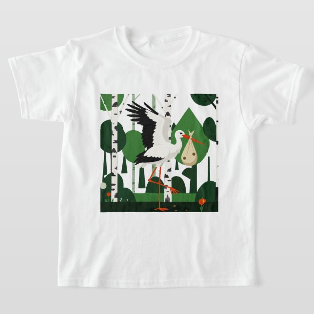 Camiseta Cegonha-branca (Postura )