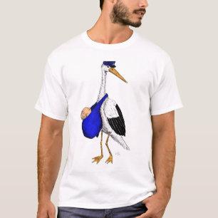 Camiseta Cegonha da entrega de bebê