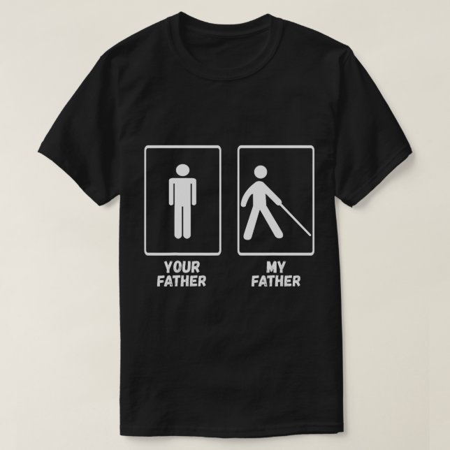 Camiseta Cegueira Meu Pai Cegou Pessoas Visualmente I (Frente do Design)