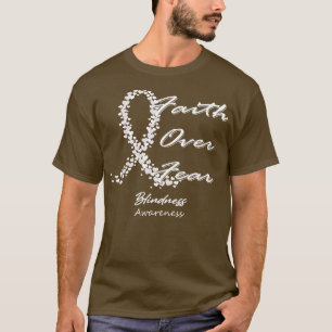 Camiseta Cegueira Sensibilização Fé Sobre Medo Nesta Famíli