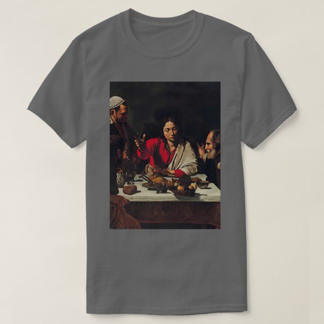 Camiseta Ceia Caravaggio em Emmaus (Frente do Design)