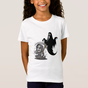 Camiseta Ceifador assustado e fantasma.