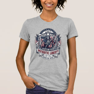 Camiseta Ceifador da Liberdade Patriótica Esqueleto Patriot