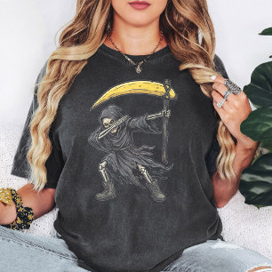 Camiseta Ceifador Dançando com Banana Esqueleto