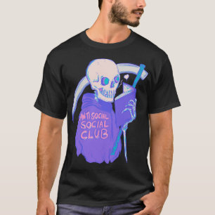 Camiseta Ceifador De Esqueleto Rosa E Roxo - Anti-Social