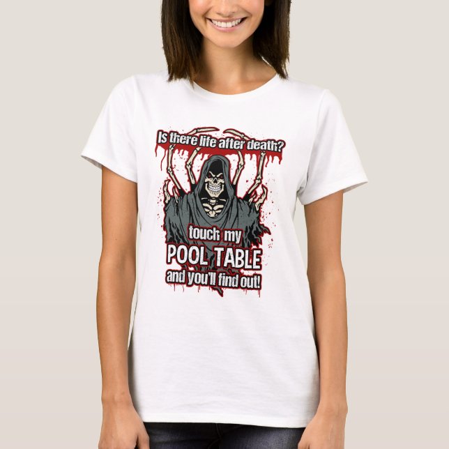 Camiseta Ceifador de Piscinas Engraçado (Frente)