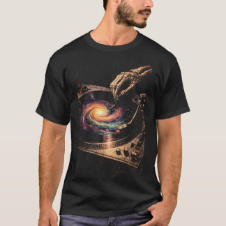 Camiseta Ceifador de Vinil, Arte Musical Retro-Sujo, Abstra