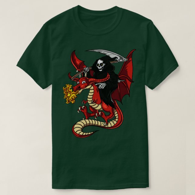 Camiseta Ceifador Montando Dragão (Frente do Design)