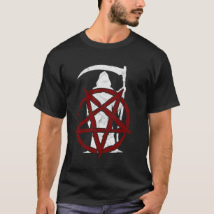 Camiseta Ceifador Morte Pentagrama Quatro Cavaleiros Grunge