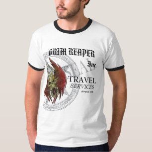 CAMISETA CEIFADOR, SERVIÇOS DO VIAGEM, DEMASIADO