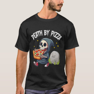 Camiseta Ceifador Sinistro Comendo Pizza Morte Por Pizza Va