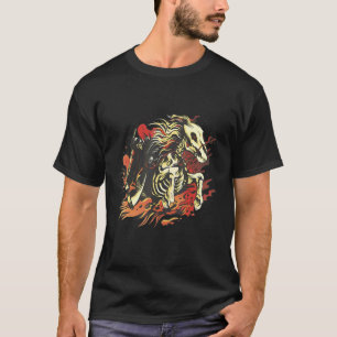 Camiseta Ceifador Sinistro Montando Cavalo Fantasma Hallowe