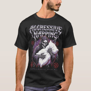 Camiseta Ceifador Sombrio de Heavy Metal Engraçado e Agress