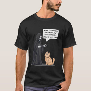 Camiseta Ceifador vs Gato Piada Hilária de Gatinho