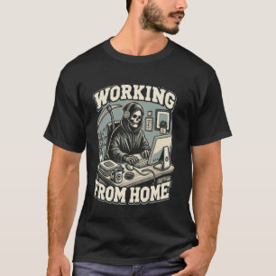 Camiseta Ceifeiro Trabalhando De Casa Trabalho De Casa Empr