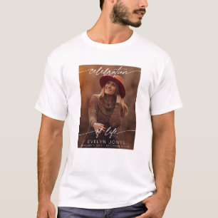Camiseta Celebração da Escritura da Foto de Funeral Memoria