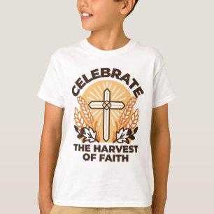 Camiseta Celebração da Faith Harvest - Arte Inspiradora
