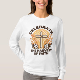 Camiseta Celebração da Faith Harvest - Arte Inspiradora