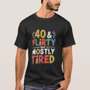Camiseta Celebração da Festa de aniversário de 40 anos com