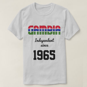 Camiseta Celebração da Independência da Bandeira da Gâmbia