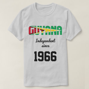 Camiseta Celebração da Independência da Bandeira da Guiana