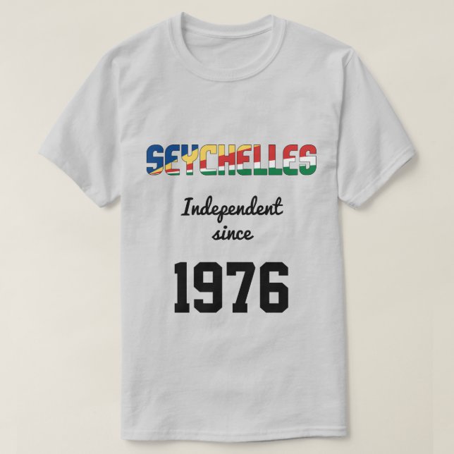 Camiseta Celebração da Independência da Bandeira das Seiche (Frente do Design)