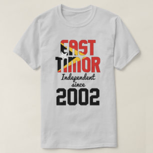 Camiseta Celebração da Independência da Bandeira de Timor L