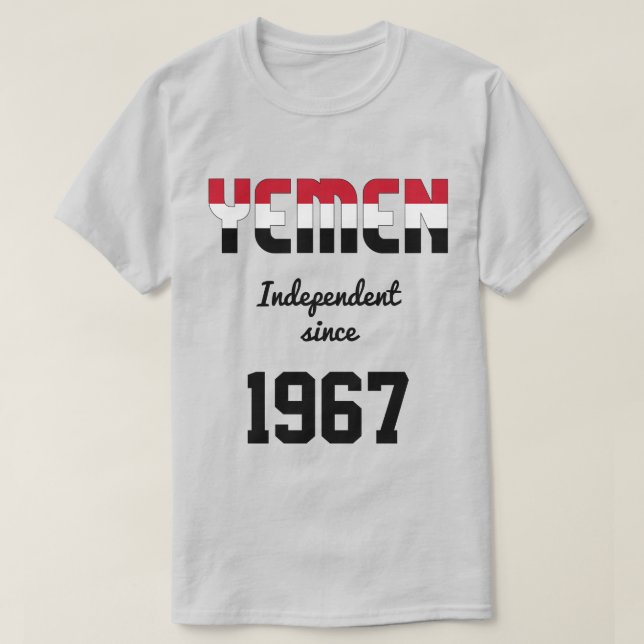 Camiseta Celebração da Independência da Bandeira do Iêmen (Frente do Design)