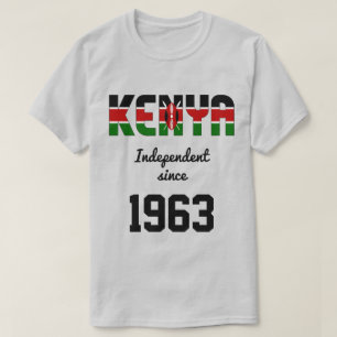 Camiseta Celebração da Independência da Bandeira do Quênia