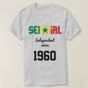 Camiseta Celebração da Independência da Bandeira do Senegal