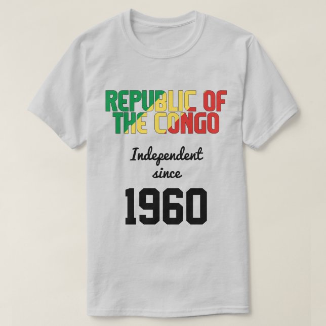 Camiseta Celebração da Independência da República do Congo (Frente do Design)