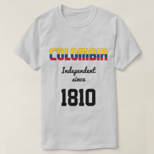 Camiseta Celebração da Independência de Bandeira da Colômbi