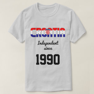 Camiseta Celebração da Independência de Bandeira da Croácia